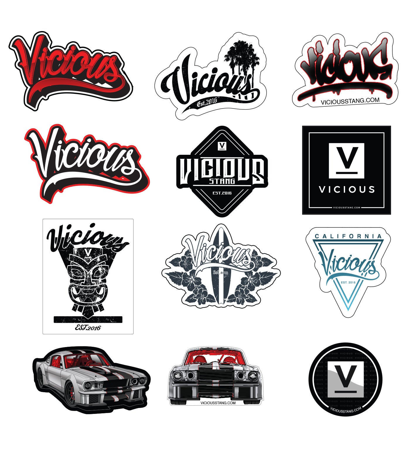 Random Sticker Pack (5 stickers) – Vicious Brand, LLC